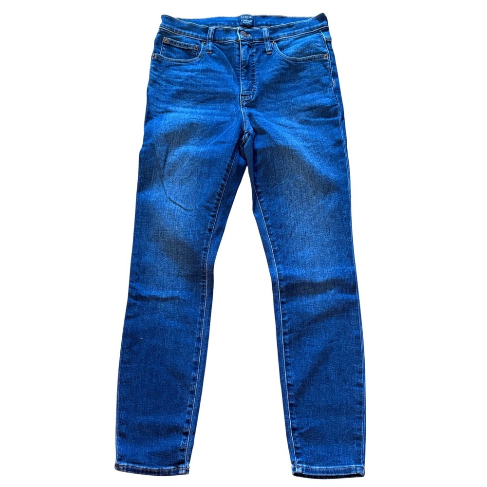 2/$20 J.Crew Jeans Womens 28 Blue 9" Mid Rise Skinny Dark Wash Stretch Denim